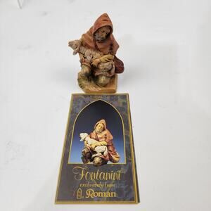 Fontanini Sheppard Jeremiah & Lamb Heirloom Nativity 5" Scale with Story Card